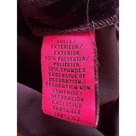 Betsey Johnson Collared Velvet Mini Dress - 2 Burgundy, Whimsigoth Holiday Twee - Picture 10 of 11